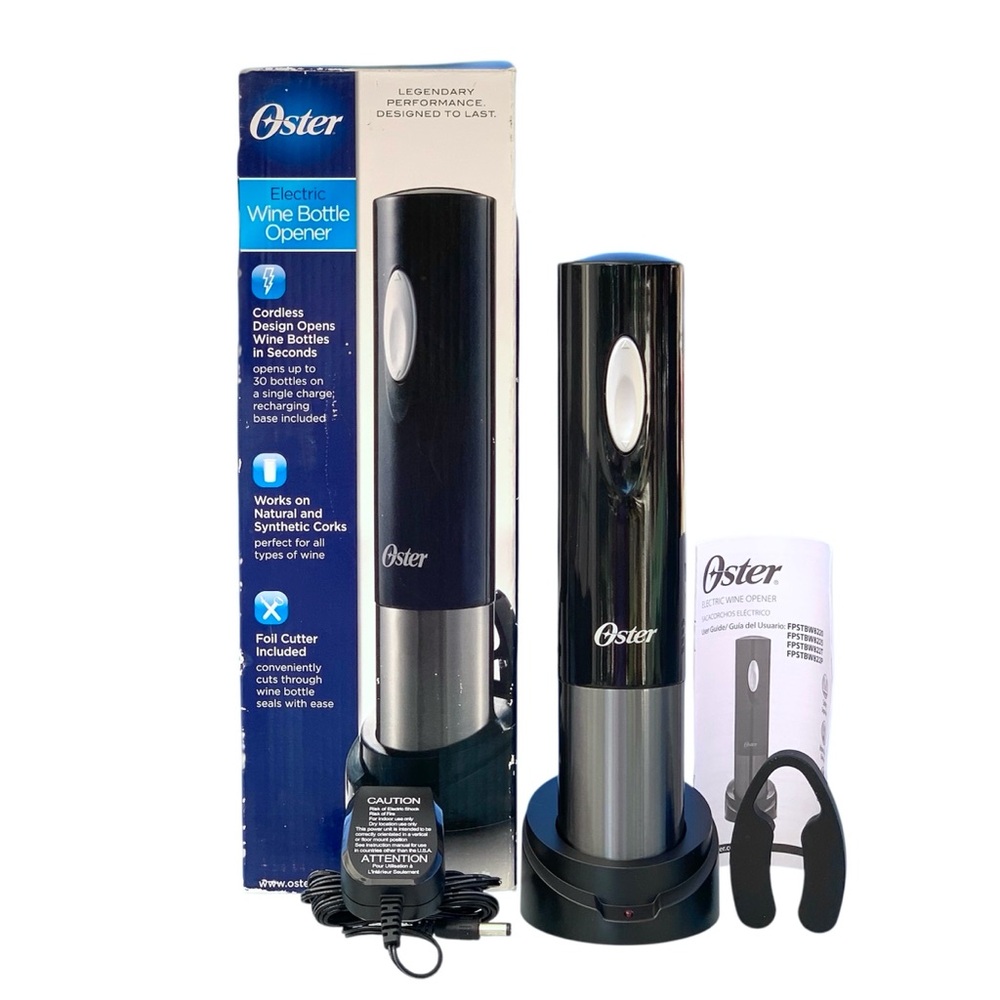 Oster Cordless Rechargeable Electric Wine Bottle Opener ~ FPSTBW8225